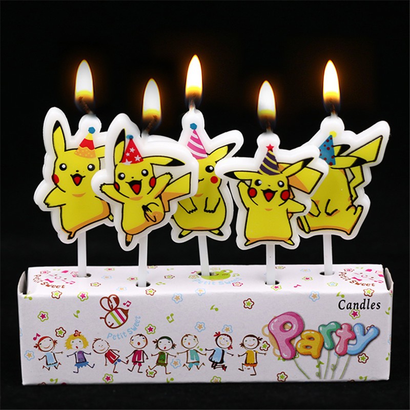 5pcs/lot Pokemon Birthday Cake - огляд і ціна Pokemon Anime Merchandise