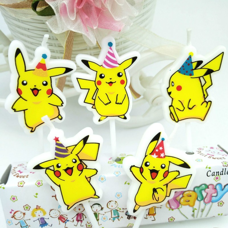 5pcs/lot Pokemon Birthday Cake - огляд і ціна Pokemon Anime Merchandise