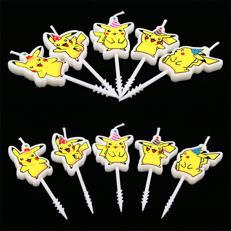 5pcs/lot Pokemon Birthday Cake - огляд і ціна Pokemon Anime Merchandise